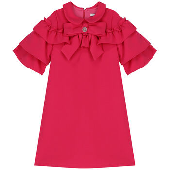 Girls Pink Ruffle Dress