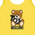Girls Yellow Teddy Bear Logo Swimsuit, 2, hi-res