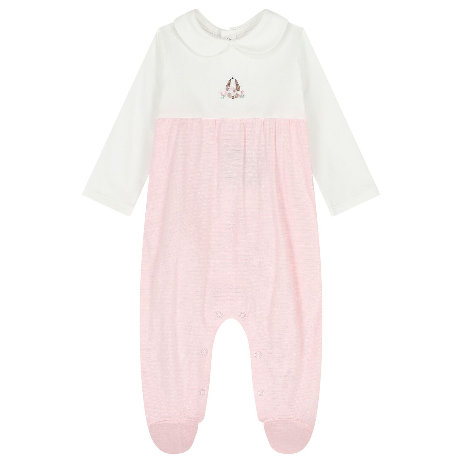 Baby Girls Ivory & Pink Babygrows ( 2-Pack ), 1, hi-res