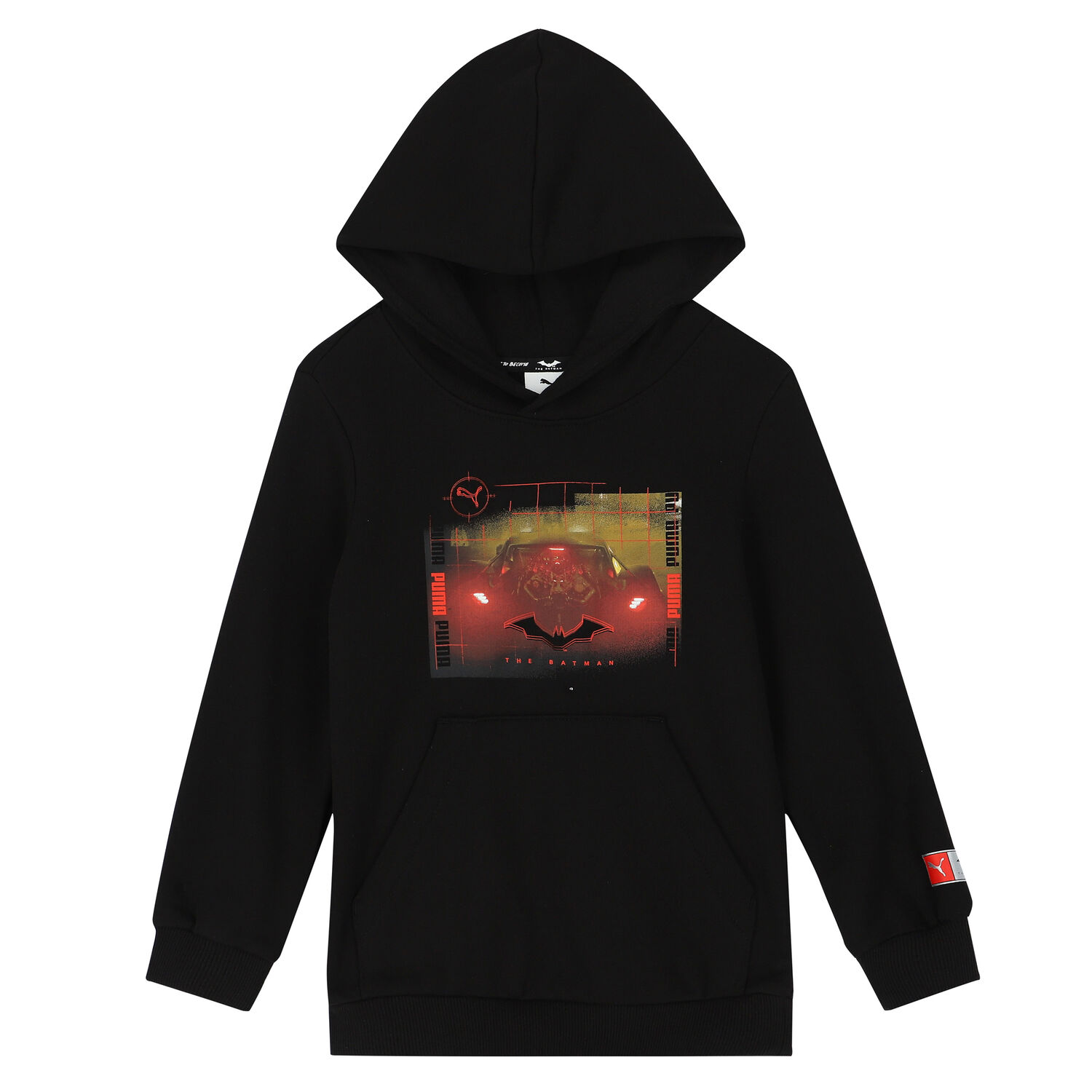 توب هودي بالشعار باللون الأسود للأولاد, 1, hi-res