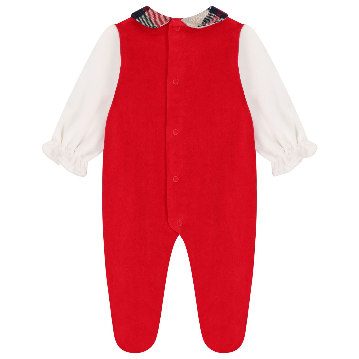 أفرول تارتان  باللون العاجي والأحمر للبنات , 1, hi-res