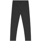 Girls White & Black Cat Leggings Set, 1, hi-res