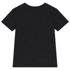 Girls Black Crystal Embellished Diamant&eacute; Logo T-Shirt, 2, hi-res