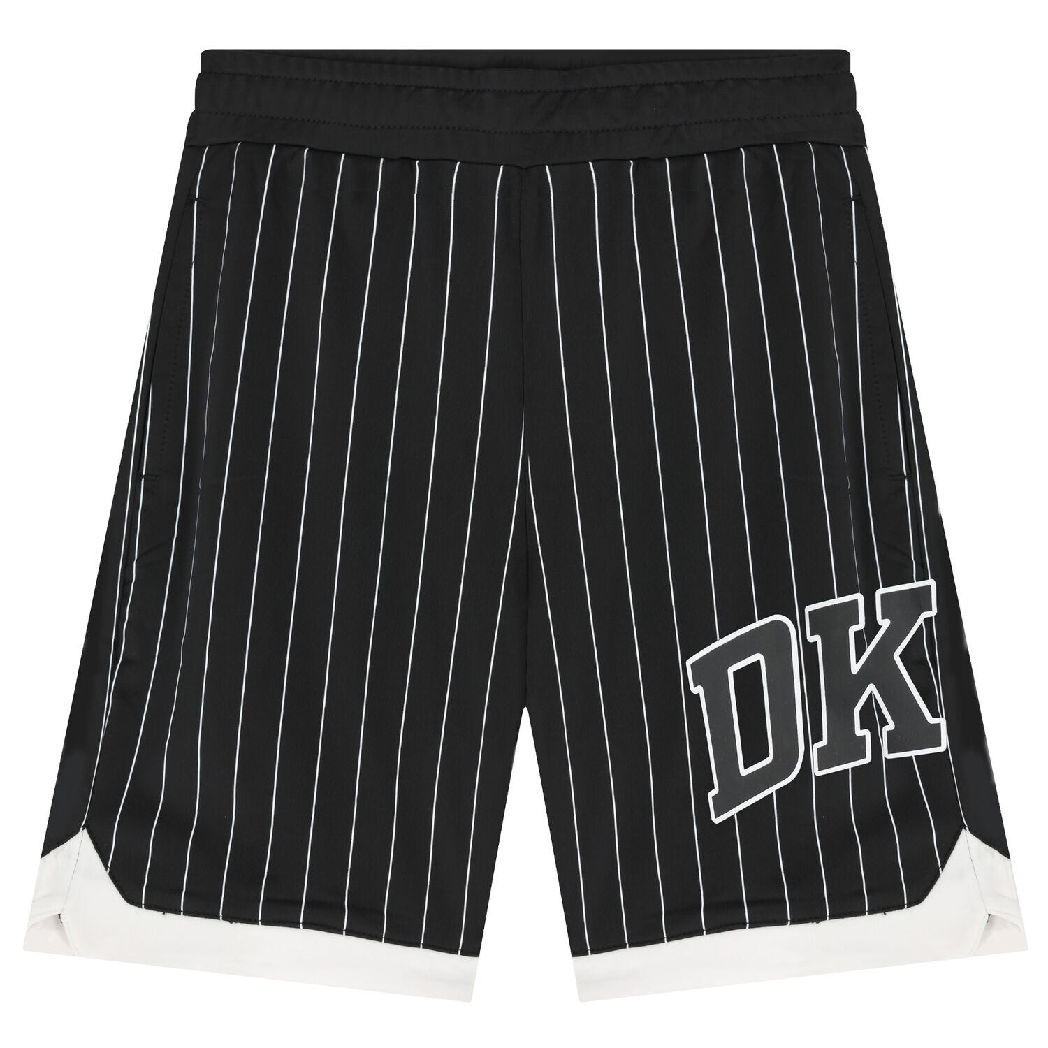 Boys Black Logo Shorts, 1, hi-res