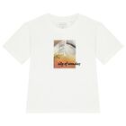 Boys White Logo T-Shirt, 1, hi-res