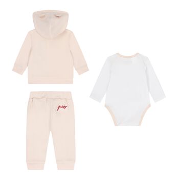 Baby Boys Beige Teddy Bear Tracksuit (3 Piece)