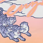 تيشيرت بشعار النمر باللون الوردى للبنات, 1, hi-res