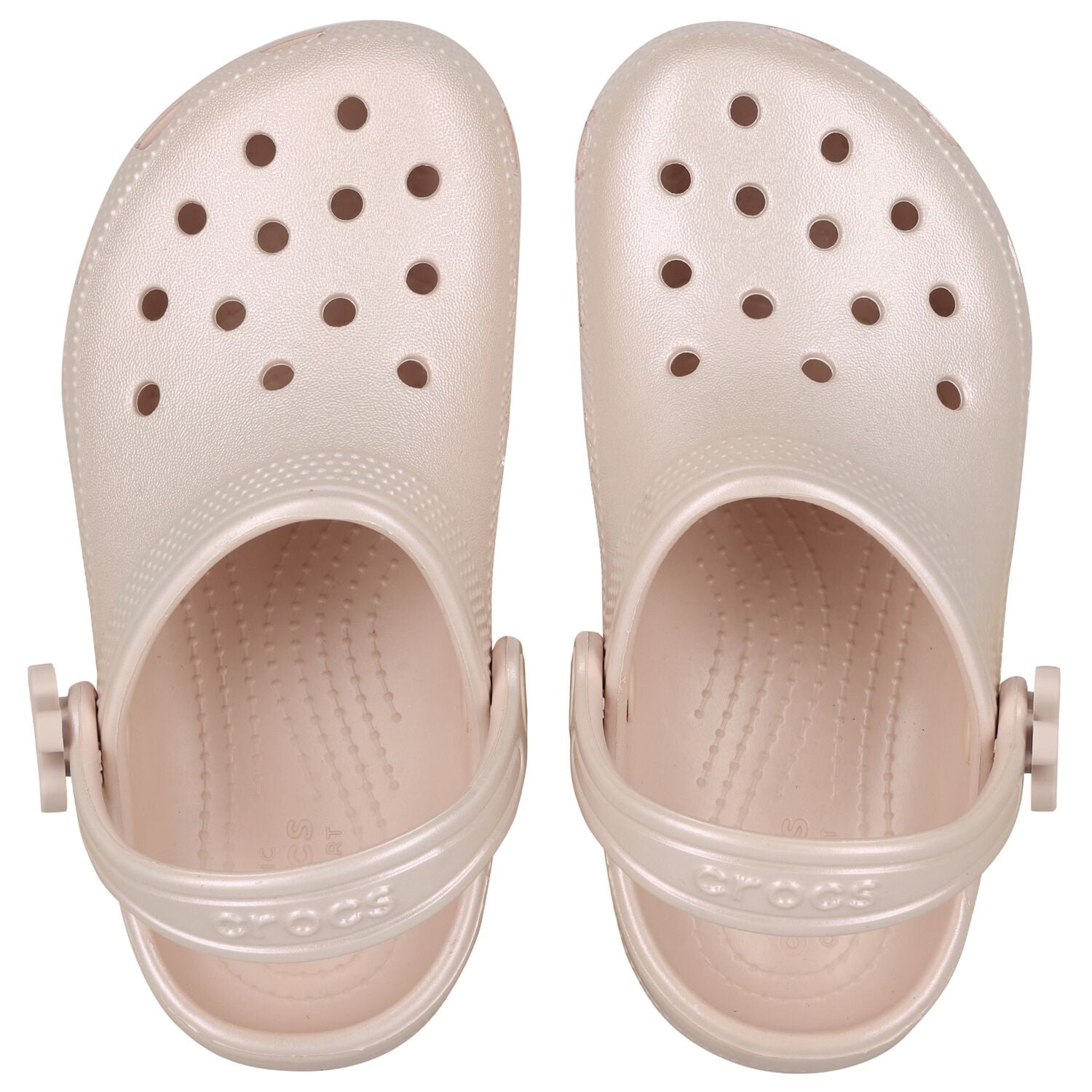 Girls Metallic Beige Classic Clogs Sandals , 1, hi-res