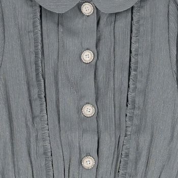 Girls Shimmery Grey Ruffled Dress , 1 Girls Shimmery Grey Ruffled Dress