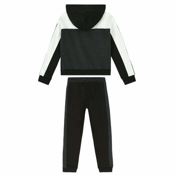 Girls White & Black Tracksuit