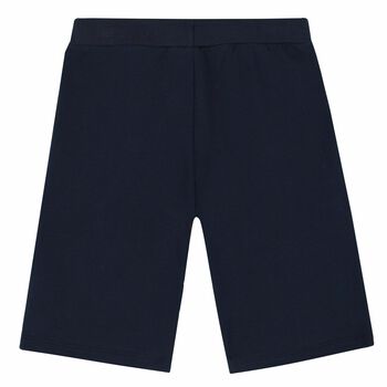 Boys Navy, White & Red Logo Shorts