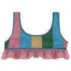 Girls Rainbow Stripe Lumiere Bikini, 1, hi-res