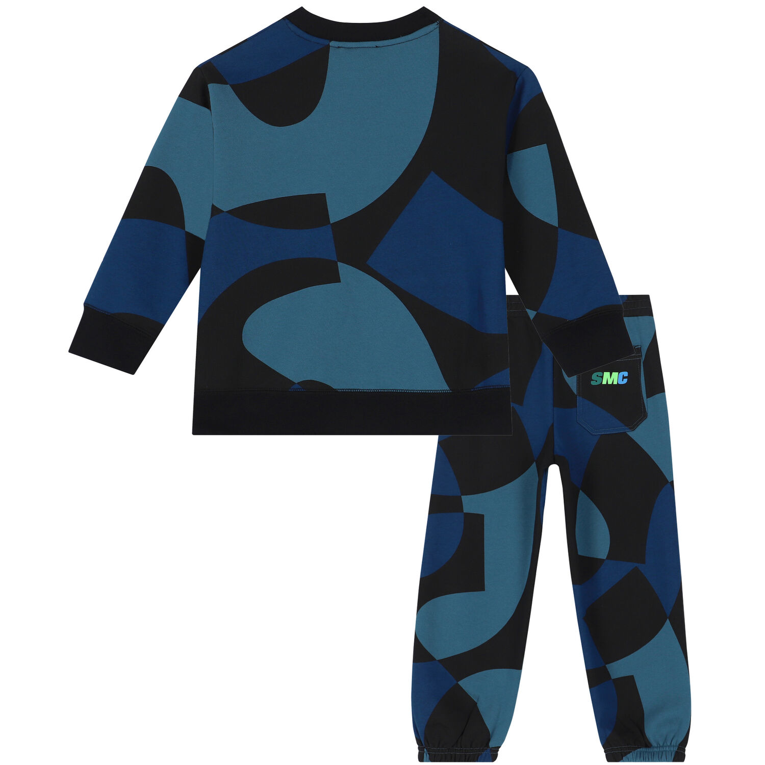 Boys Black & Blue Logo Tracksuit, 1, hi-res