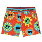 Younger Boys Red Sun Swim Shorts, 1, hi-res