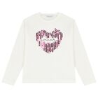 Girls Ivory Embellished Long Sleeve Top, 1, hi-res