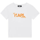 تيشيرت أولاد بالشعار باللون الابيض, 1, hi-res