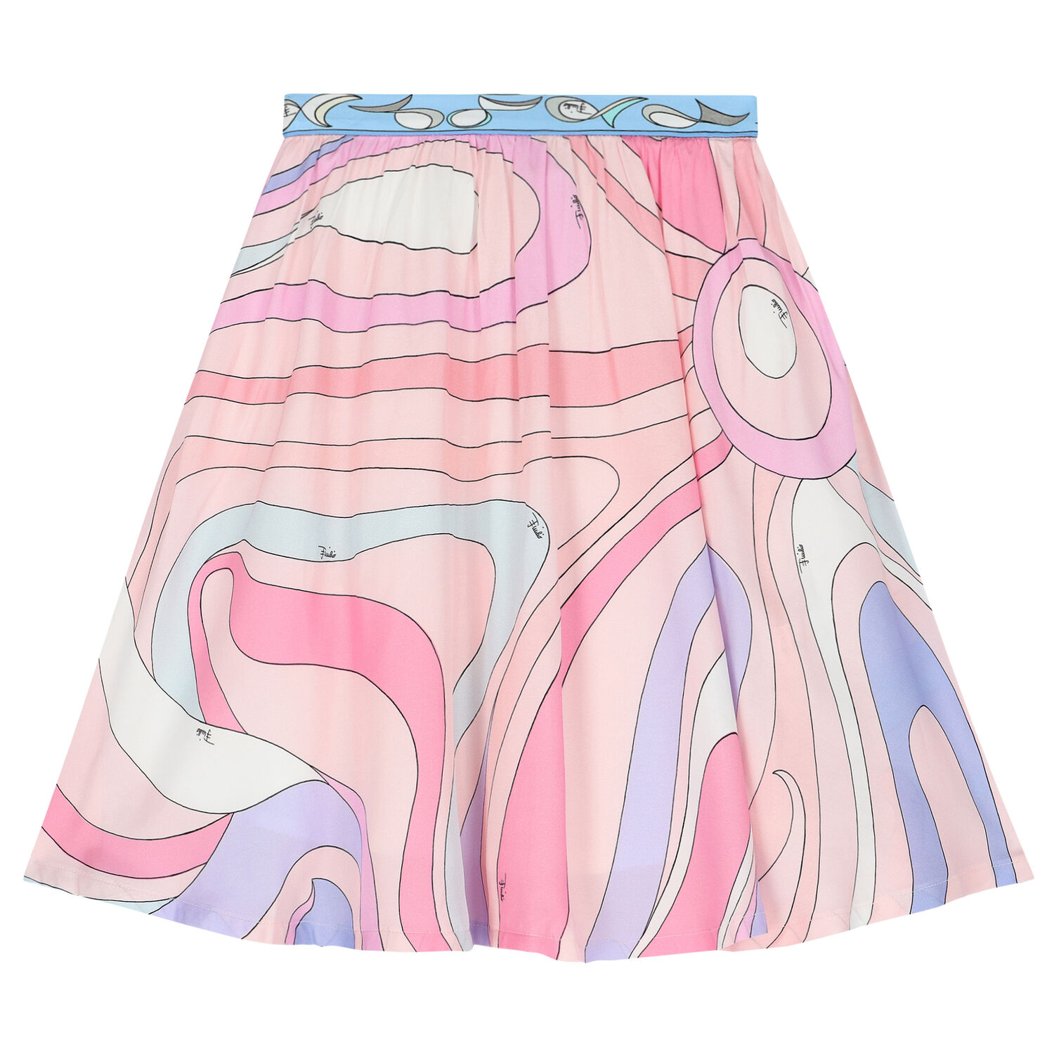 Girls Pink Abstract Skirt, 1, hi-res