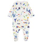 Baby Boys White Babygrow, 1, hi-res