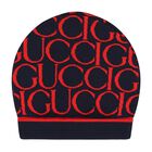 قبعة بنات جاكار بالشعار  باللون الكحلي والأحمر , 1, hi-res