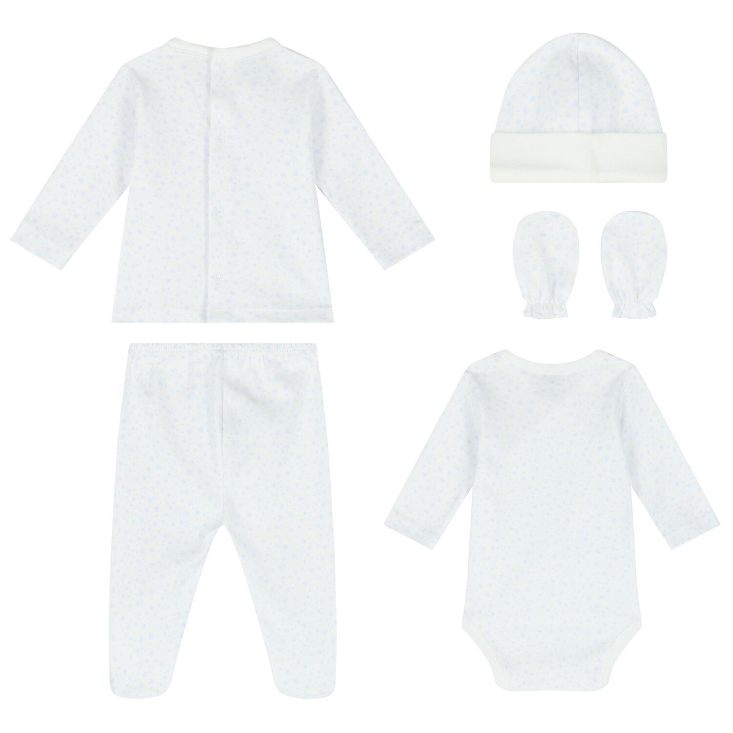 طقم هدايا أولاد منقط باللون الأبيض والأزرق, 1, hi-res image number null