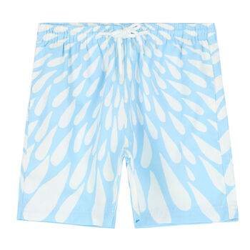 Boys White & Blue Swim Shorts