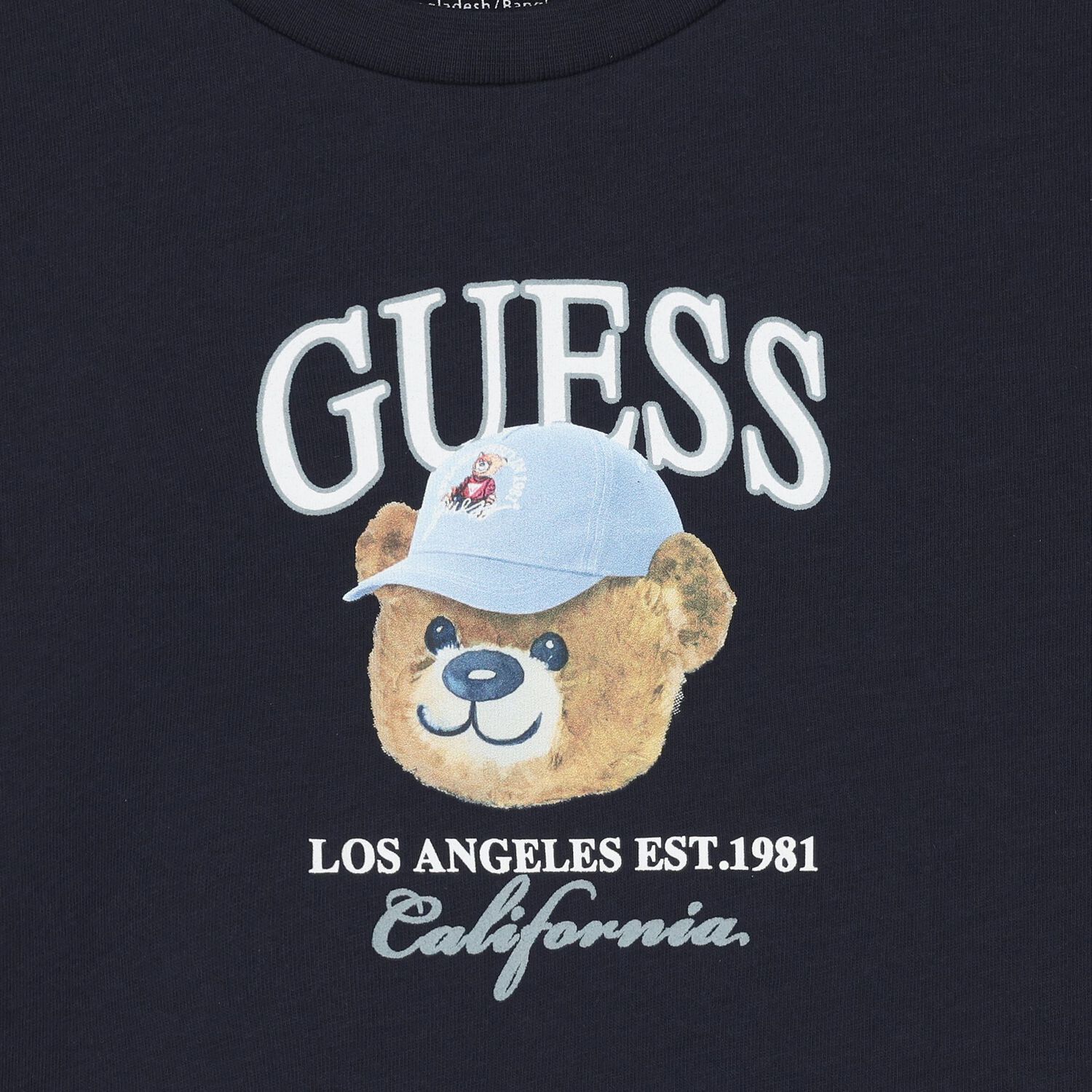 Boys Navy Blue Teddy Bear T-Shirt, 1, hi-res