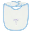 Baby Boys Ivory & Blue Horse Bib, 2, hi-res