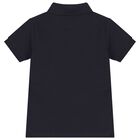 Boys Navy Dog Polo Shirt, 1, hi-res