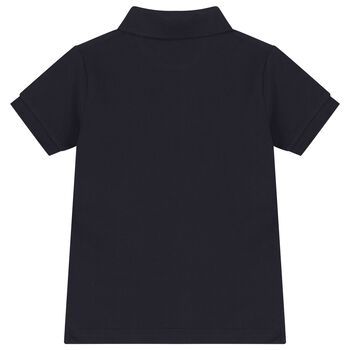 Boys Navy Dog Polo Shirt