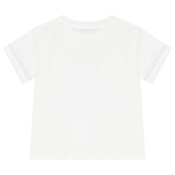 Girls White Sunglasses T-Shirt