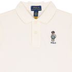 Boys Ivory Piqué Bear Polo Shirt, 1, hi-res