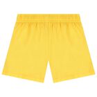 Boys Yellow Logo Swim Shorts, 1, hi-res
