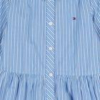 Girls Blue & White Striped Shirt Dress, 1, hi-res