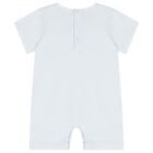 Baby Boys Blue Hand Smocked Romper, 1, hi-res
