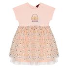 Younger Girls Pink Logo Dress, 2, hi-res