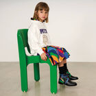 سويت شيرت بنات بالشعار باللون العاجي  , 1, hi-res