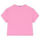 Girls Pink Rhinestone Logo T-Shirt , 2, hi-res