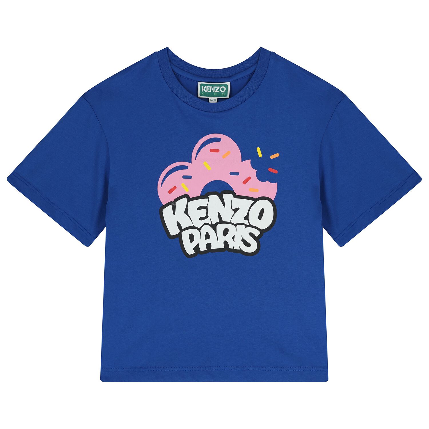 Girls Blue Donut Logo T-Shirt, 1, hi-res