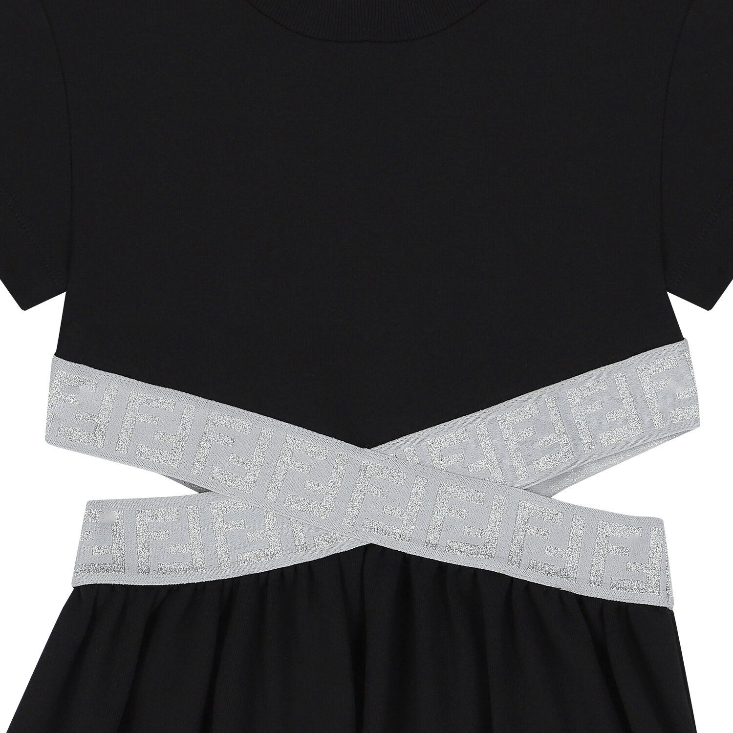 Girls Black & Grey Logo Dress, 3, hi-res