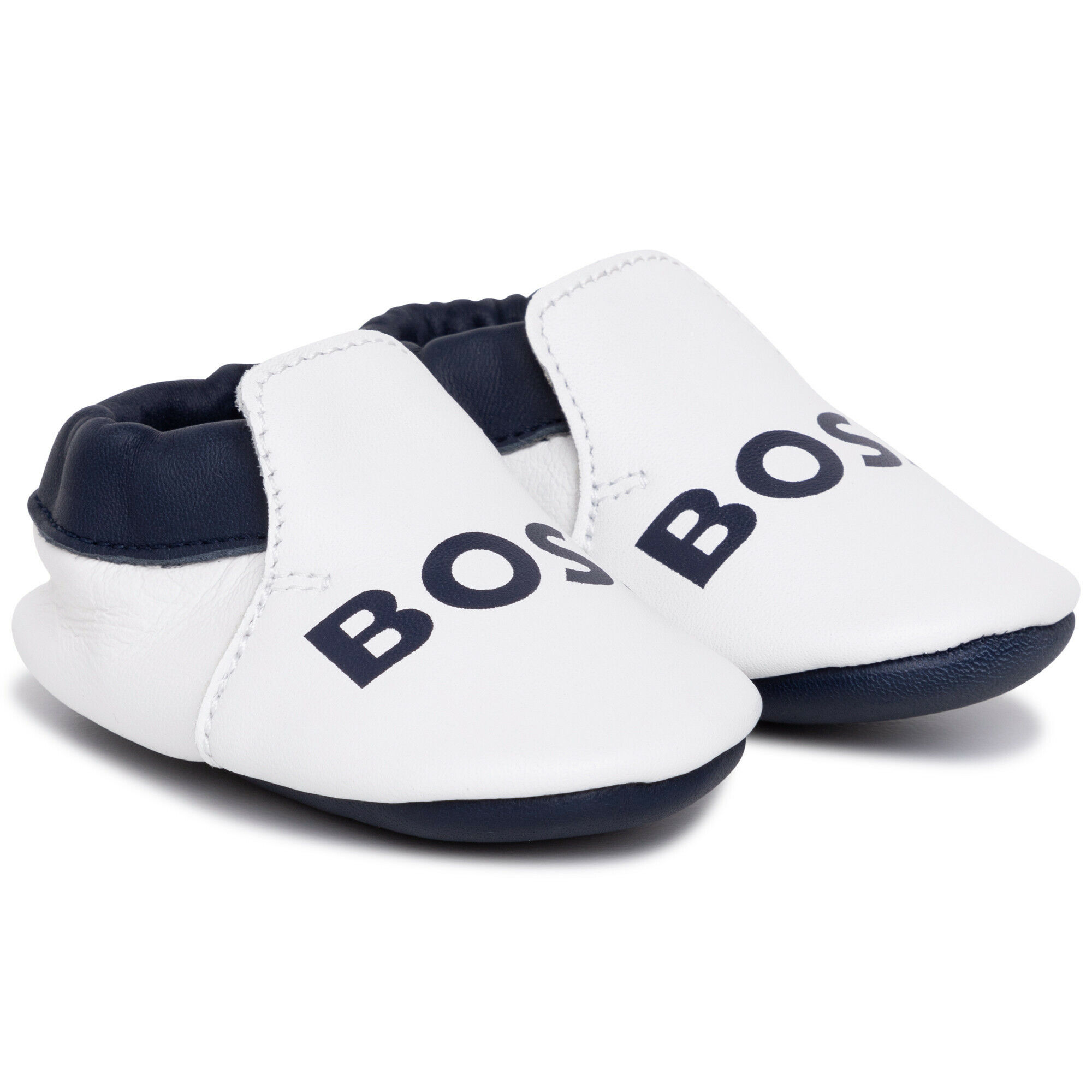 BOSS Boys White Logo Pre Walker shoes Junior Couture QA