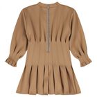 Girls Beige Scuba Dress, 1, hi-res