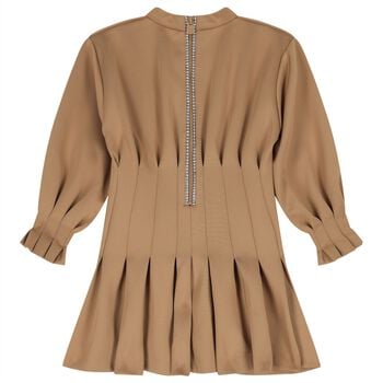 Girls Beige Scuba Dress