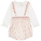 Baby Girls Ivory & Pink Floral Babysuit Set, 1, hi-res