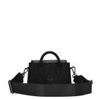 Girls Black Embellished Logo Hand Bag, 1, hi-res