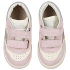 Younger Girls Pink & Ivory Trainers, 1, hi-res