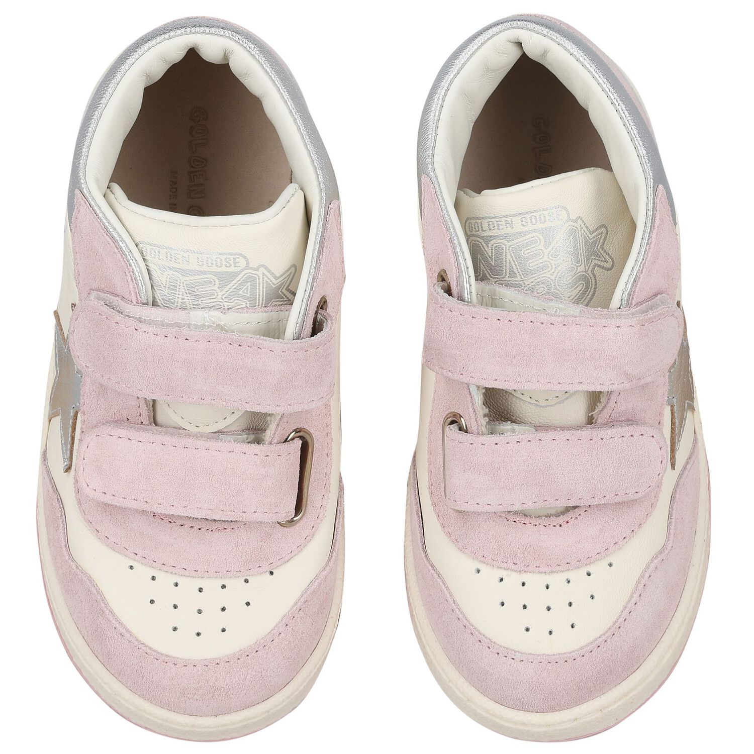Younger Girls Pink & Ivory Trainers, 1, hi-res image number null