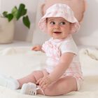 Baby Girls White & Pink Gingham Romper, 1, hi-res