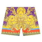 Boys Gold Barrocco Swim Shorts, 1, hi-res