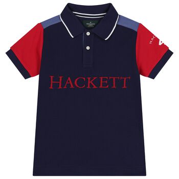 Boys Navy Blue Logo Polo Shirt