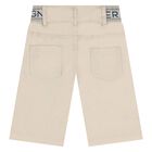 Younger Boys Beige Logo Shorts, 2, hi-res